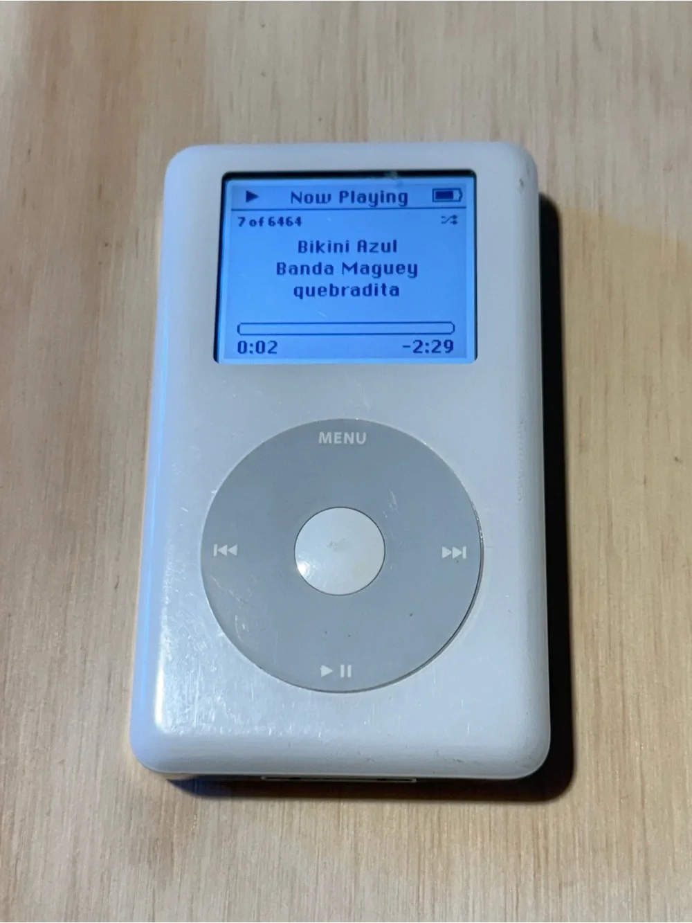 Apple iPod Classic 4thGen Model:A1059 40GB Whit Tested Good w/6464-Songs-Charg